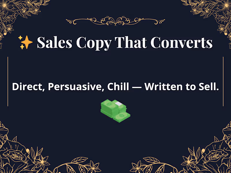 Cover image for Direct-Response Sales Page Copy (Wealth/Finance)