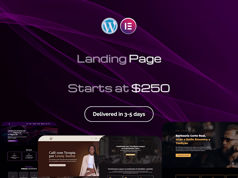 Cover image for Landing Page Design on Wordpress 