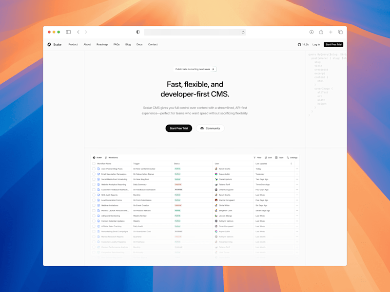 Cover image for Scalar — Product / Saas Template Design