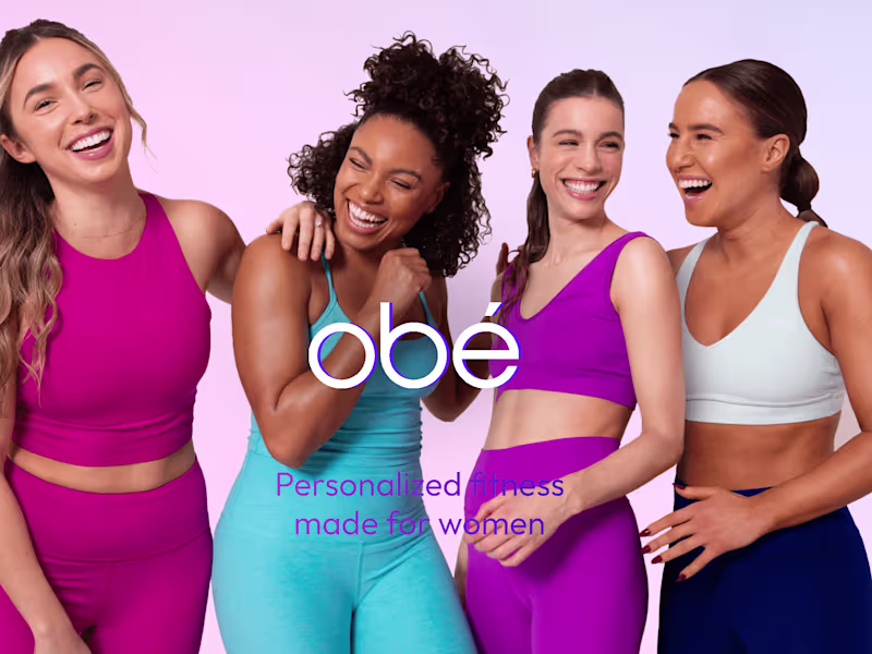 Cover image for obé: Personalized on-demand fitness made for women