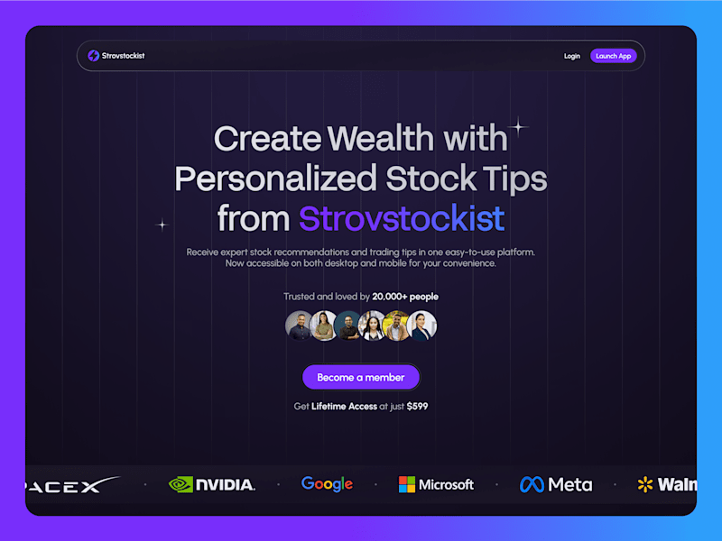 Cover image for Landing Page Design for Stock Advisory & Trading Tips Platform