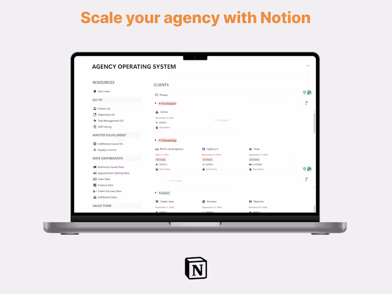 Cover image for Notion business system design and automation