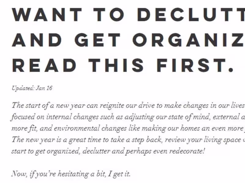 Cover image for Want to Declutter and Get Organized? Read This First.
