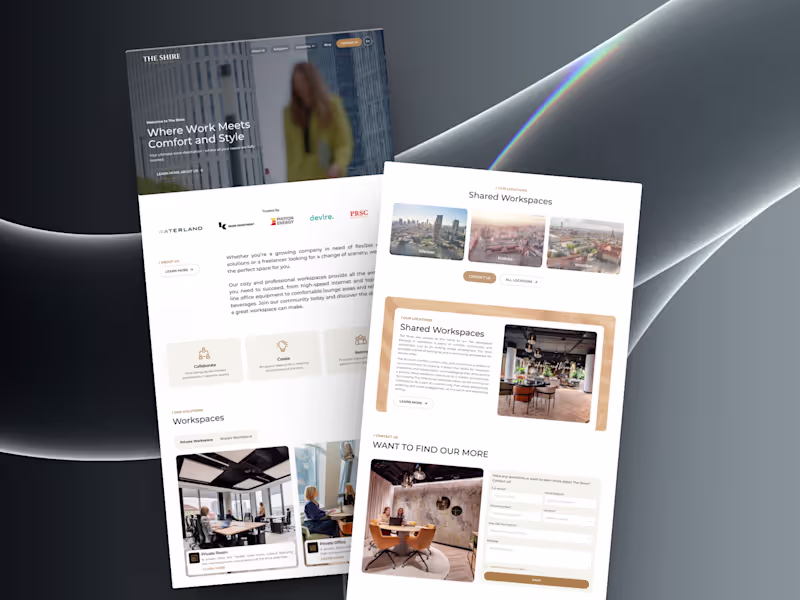 Cover image for The Shire Website Redesign and Development