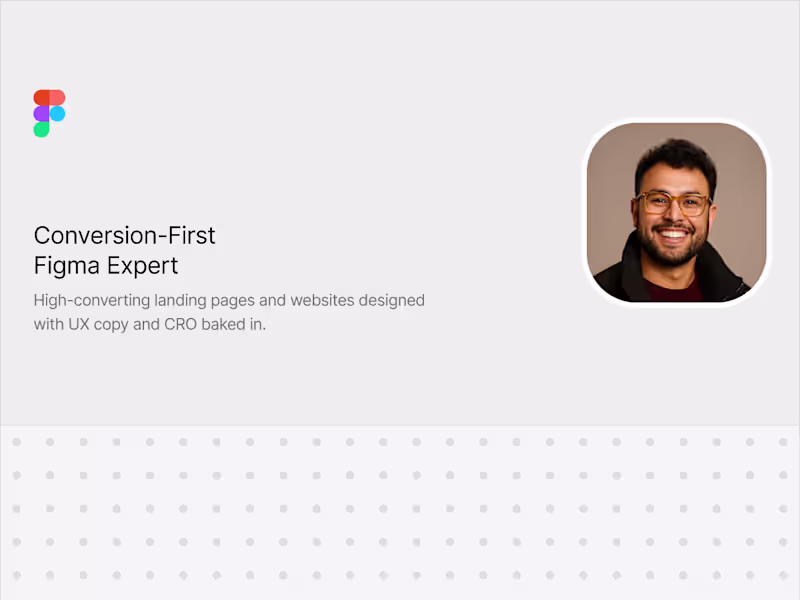 Cover image for Figma Landing Page & Website Design