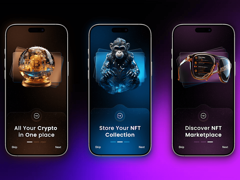 Cover image for NFT Marketplace Mobile App – Onboarding UI