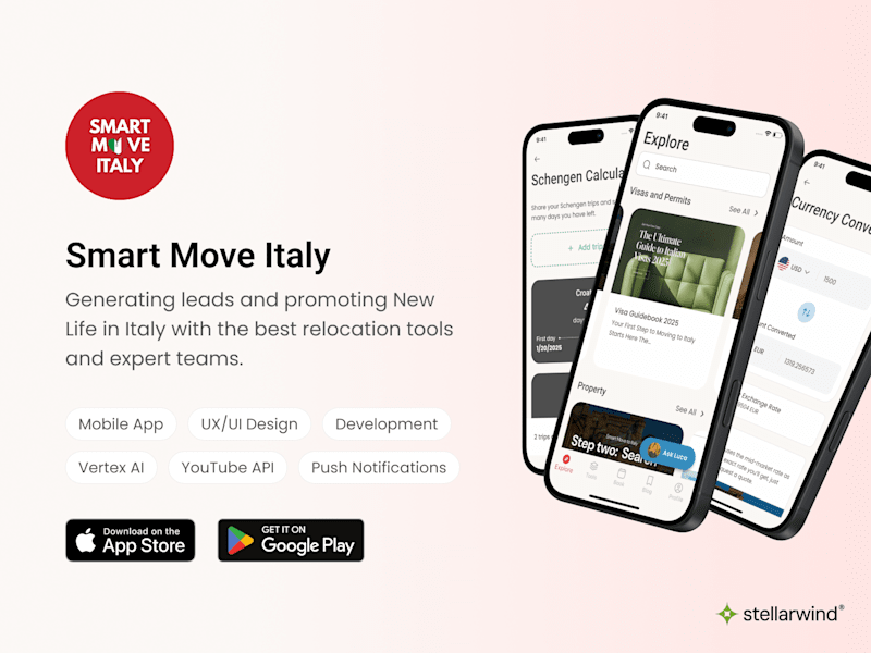 Cover image for Mobile App Design & Development for Italy Relocation