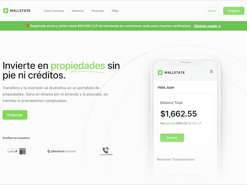Cover image for WallState - Real Estate investment platform for as little as $1.
