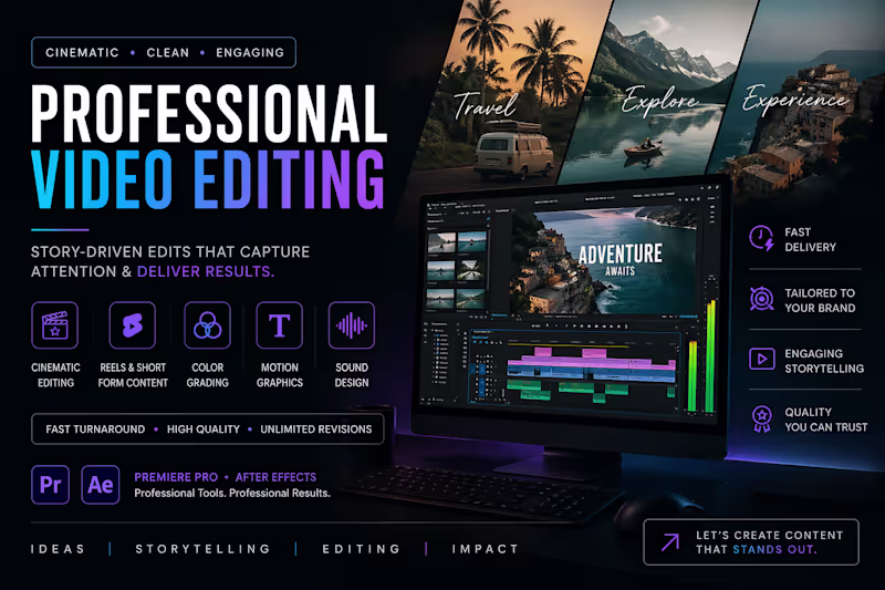 Cover image for Video Editing & Motion Graphics