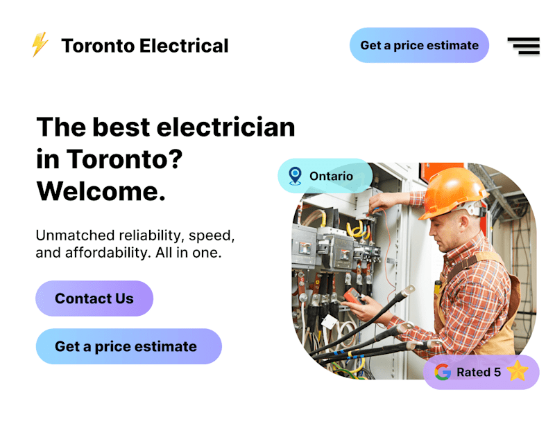 Cover image for Electrician Website