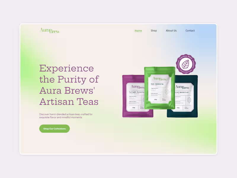 Cover image for Aura Brew Website Design