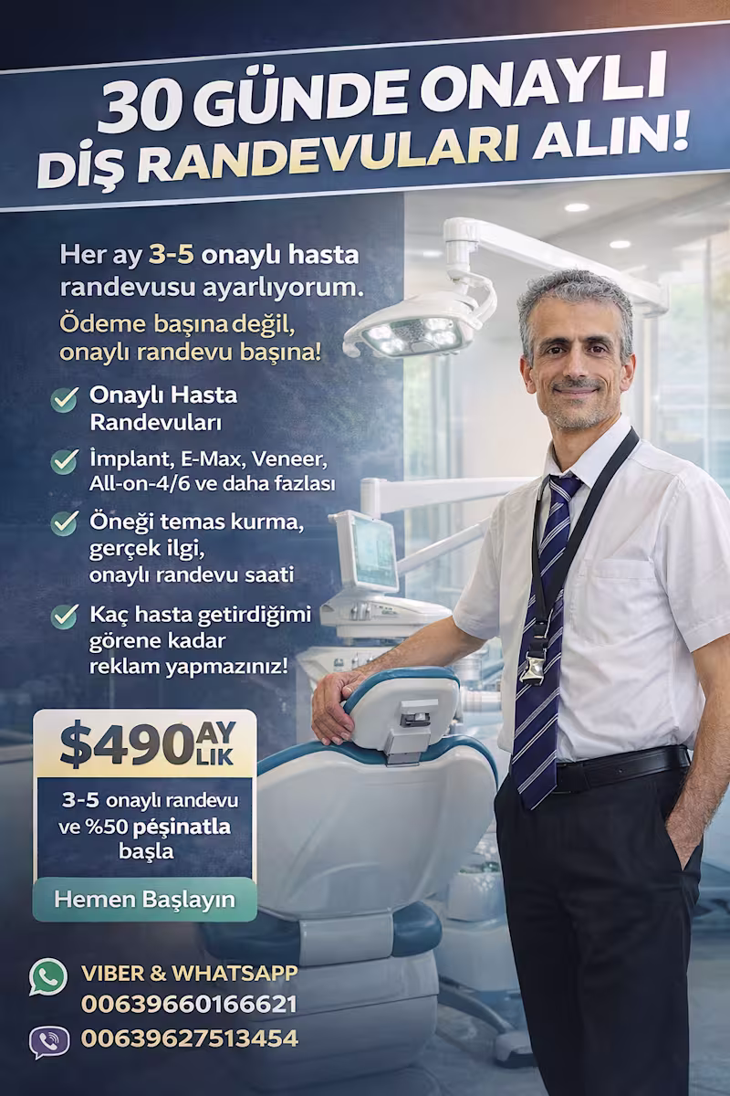 Cover image for Diş Kliniğiniz İçin Hazır Hastalar – 30 Gün İçinde Garantili ..
