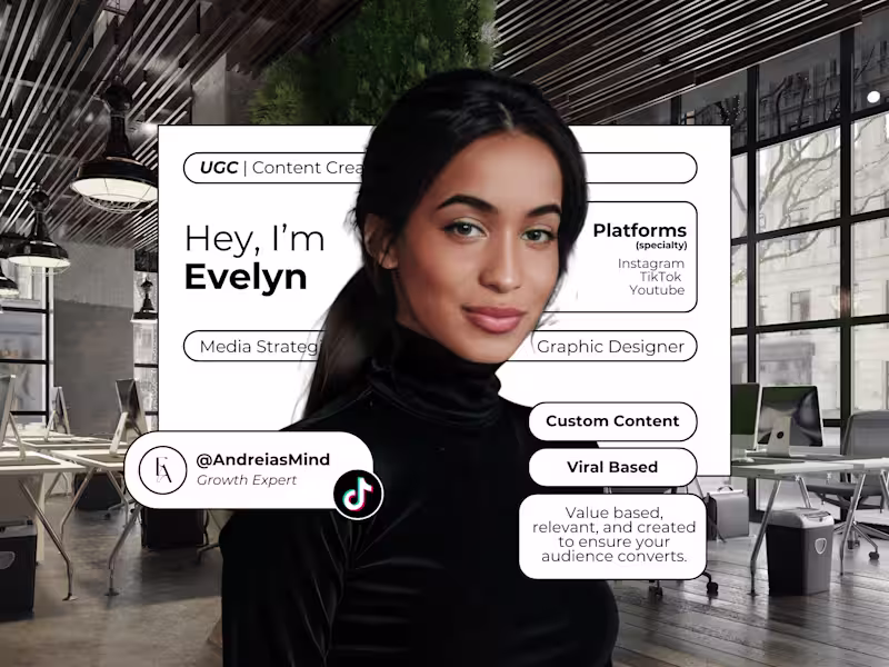 Cover image for UGC Video (TikTok, Instagram, Youtube)
