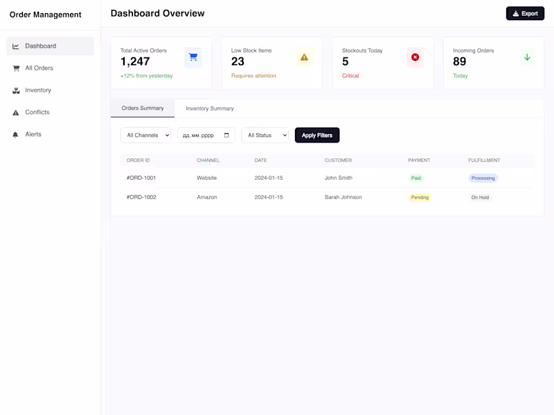 Cover image for Unified Orders & Inventory Management System