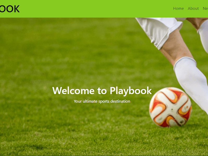 Cover image for Football website using HTML, CSS , Javascript , React and GSAP