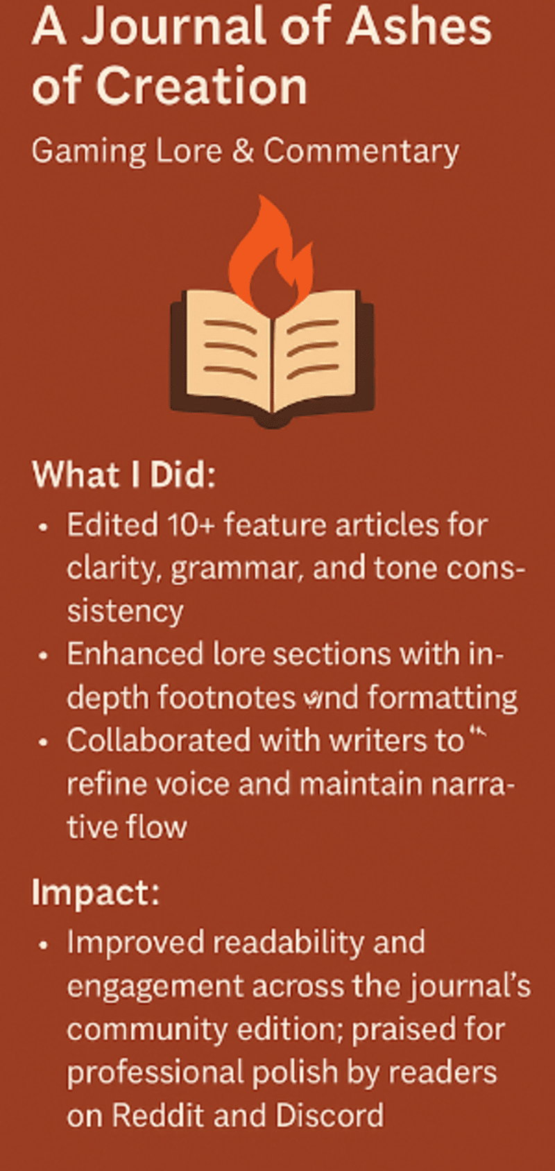Cover image for game editorial writing