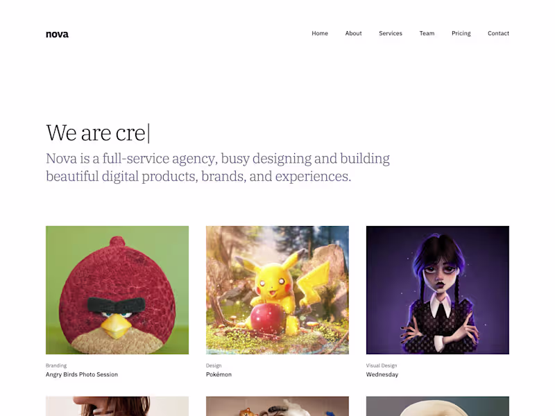 Cover image for Nova — Multi Layout Portfolio Template for Framer