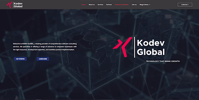 Cover image for Kodev Global - Website Created Using WordPress & Elementor