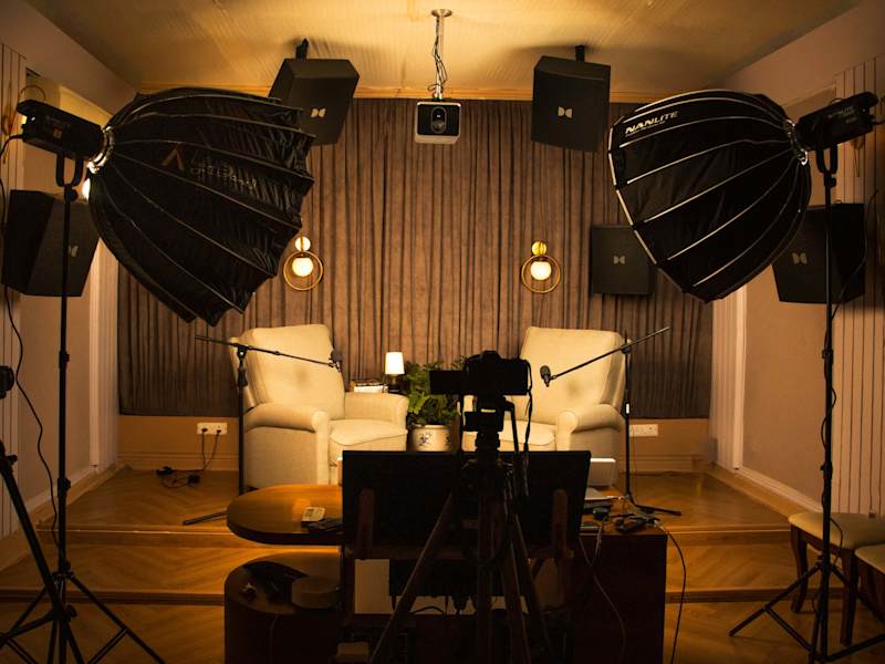 Cover image for Premium podcast production space with top-tier sound quality.