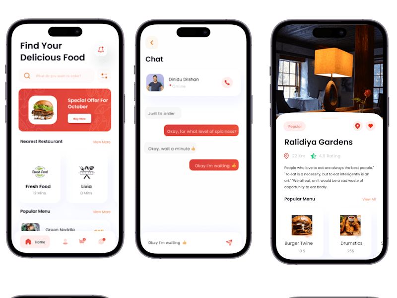 Cover image for Food Cafe Mobile App Design