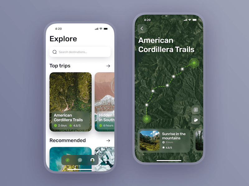 Cover image for Hiking App UI – Trail Discovery & Navigation