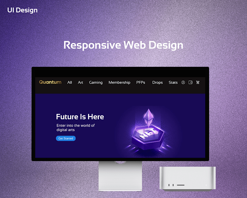 Cover image for NFT Responsive Design Landing Page | UI Design | Behance