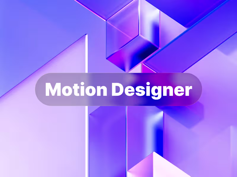 Cover image for Motion Designer