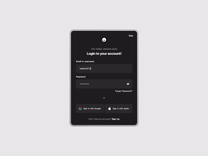 Cover image for Login Popup Modal Concept