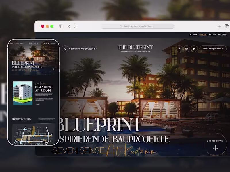 Cover image for Modern Luxury Website Design and WordPress Website Development