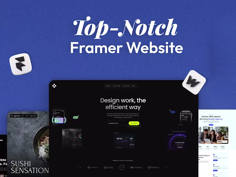 Cover image for I'll build a professional framer website with responsive design