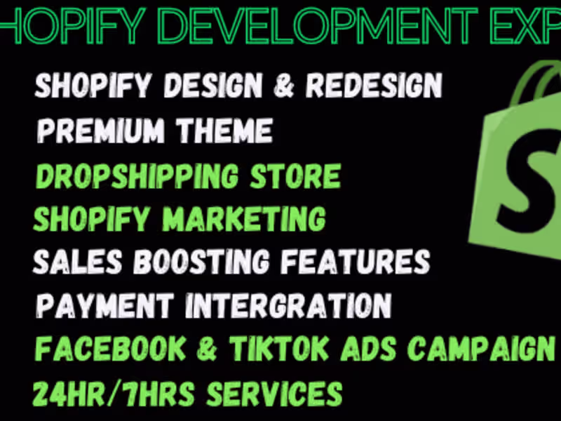 Cover image for Expert Shopify Website Design for Thriving eCommerce