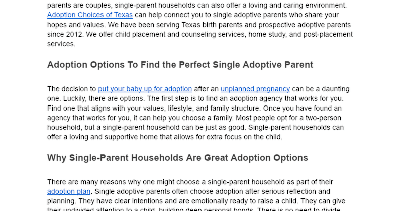 Cover image for Single-Parent Adoption Options and Support