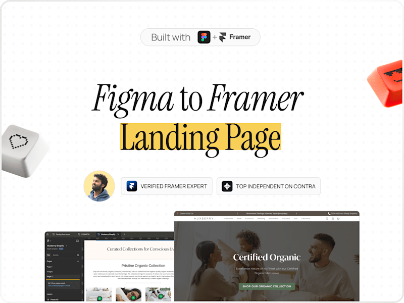 Cover image for Figma to Framer Landing Page