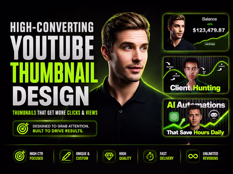 Cover image for High CTR YouTube Thumbnail Design