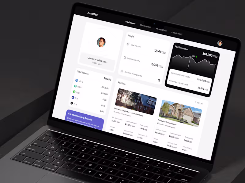 Cover image for Introducing my latest design a dashboard built for AssetPort...