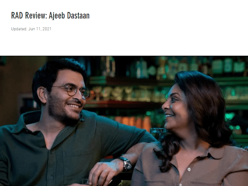 Cover image for Film Review: Netflix's Ajeeb Dastaan🎬📝