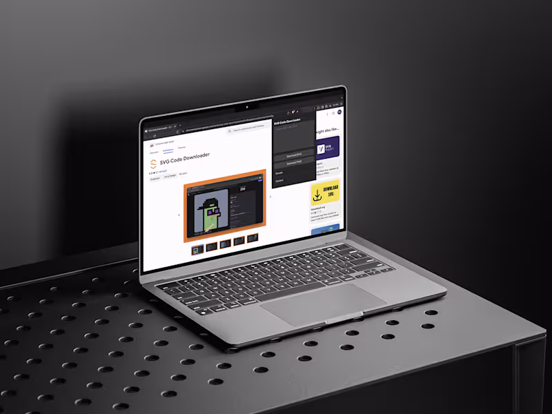 Cover image for Chrome Extension Development - SVG Code Downloader :: Behance