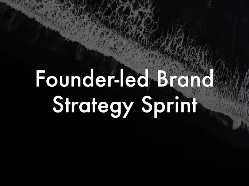 Cover image for Brand Strategy Sprint (Founder-led)
