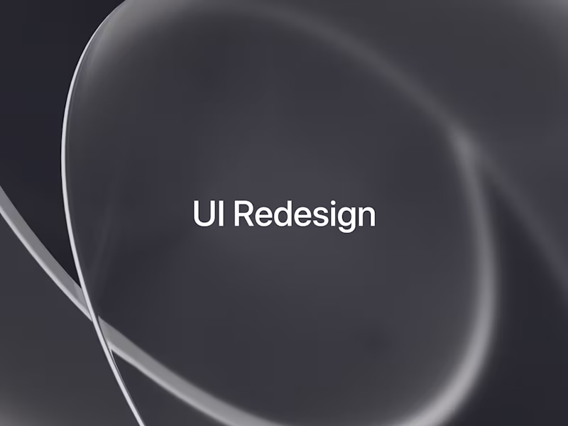 Cover image for UI Redesign