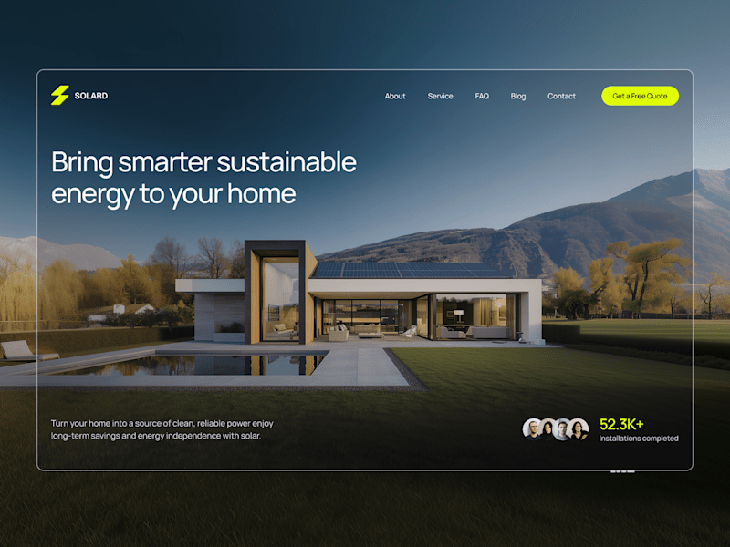 Cover image for Solar Energy Landing Page Design