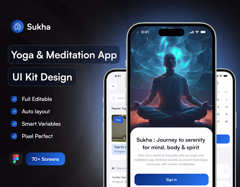 Cover image for Sukha - Meditation & Yoga UI Kit