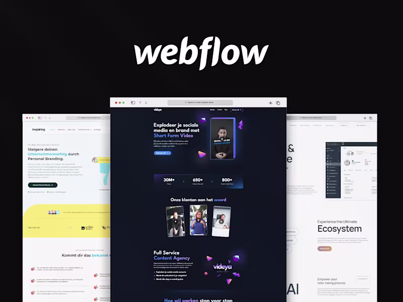 Cover image for Webflow landing page Design and Development