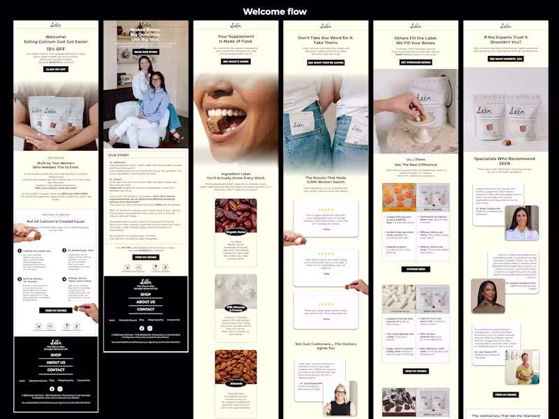 Cover image for Welcome Flow for Seen Nutrition