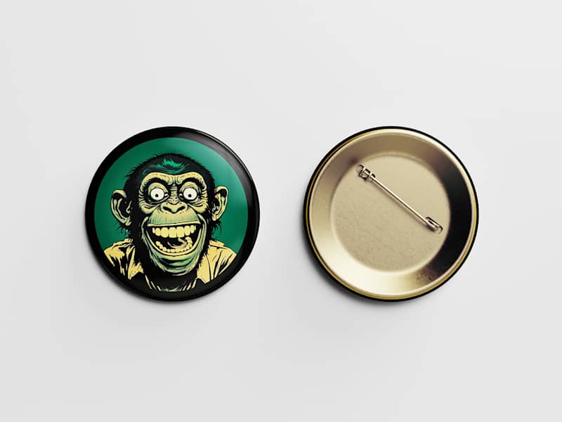 Cover image for Psycho Chimp Button Illustration | Behance