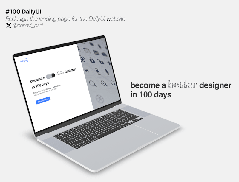 Cover image for #DailyUI_100 Redesign the DailyUI website