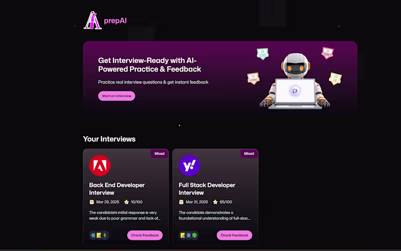Cover image for AI Interview Simulation App Development