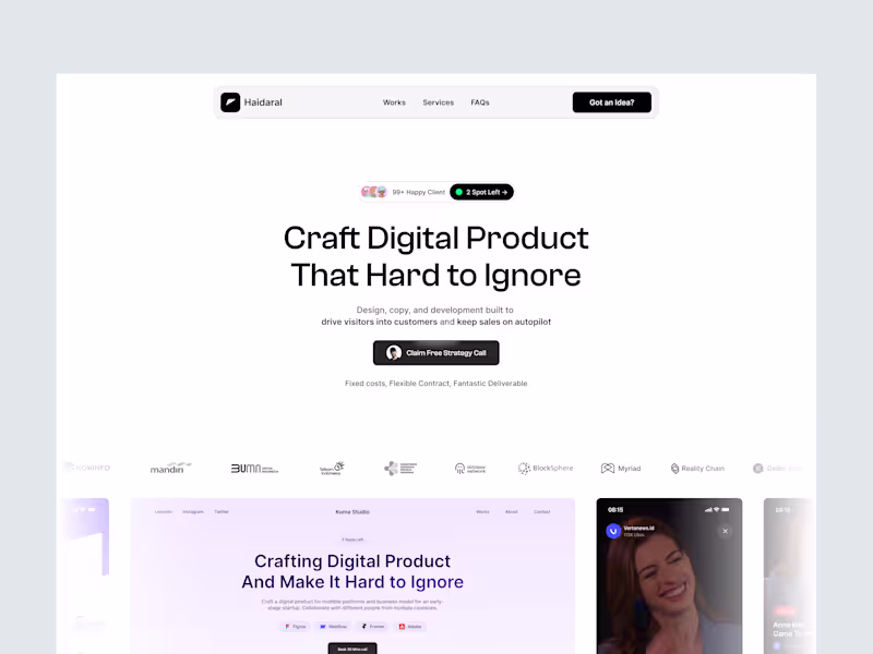 Cover image for Custom Landing Page Design