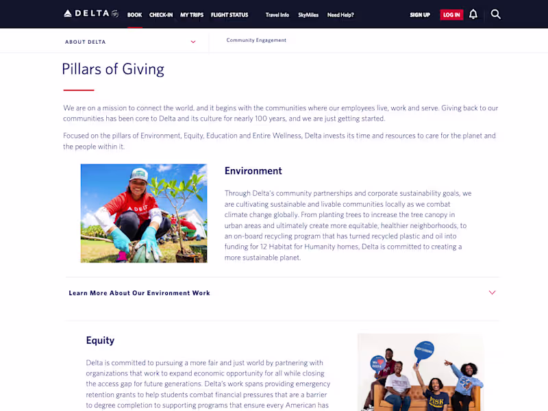 Cover image for Delta in the Community – Webpage Refresh & Stakeholder Alignment