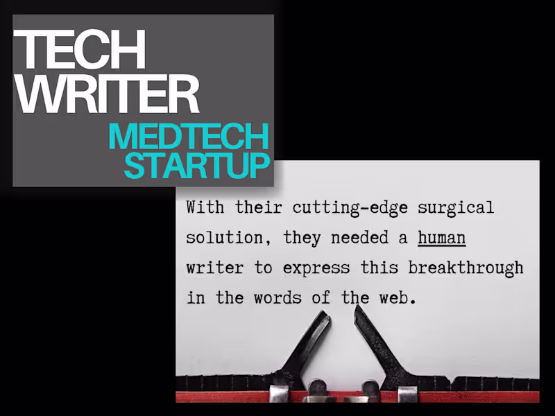 Cover image for Launch Content for Medtech Startup's Website