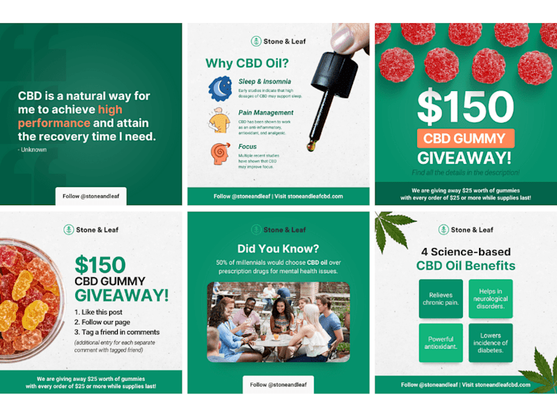 Cover image for Social Media Management: Stone & Leaf CBD